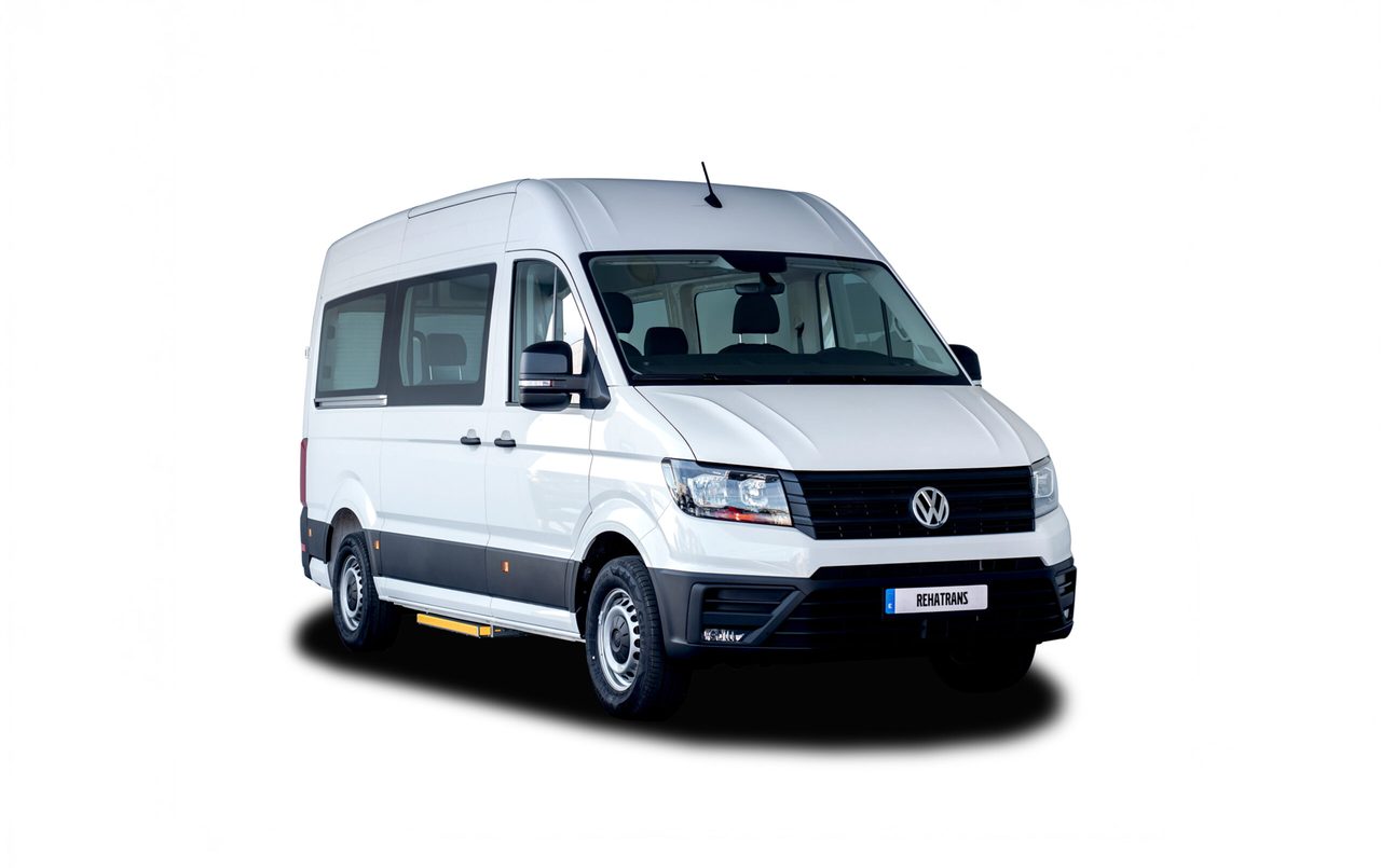 Van de placa blanca para grupos en transporte turístico